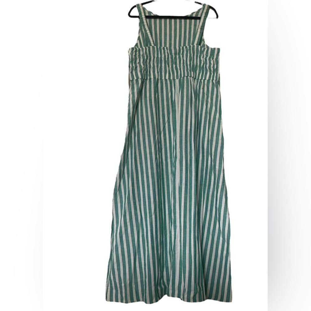 Green and White Striped Maxi Dress - Picture 4 of 4